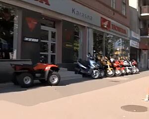 Blue Angel Body Painted Walking In Public