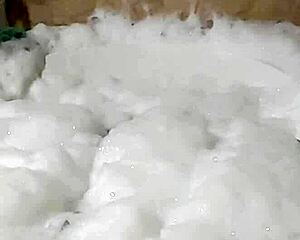 cyno enjoys solo bubble bath fun 😊