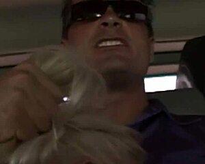 horny blonde with big tits gets away with everything