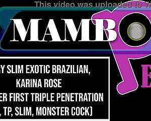 I watch karina rose take her first triple anal with those slim monster cocks, oh boy!