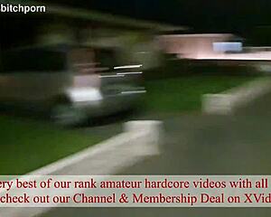 Brazen Kiwi Trashy Bitch Pissed On in Plain View on Sidewalk as Motorist Yells Out