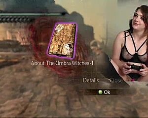 Lovense connected gaming sexy bimbo plays Bayonetta episode 5!!