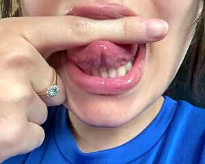 that awesome latina lover spits in mouth with tongue and ass fetish