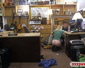 Blonde Woman Banged By Pawn Keeper!