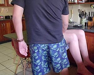 neighbor's wife screams and bites herself during intense orgasms