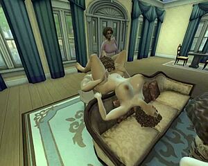 I had sex with my horny family in the living room