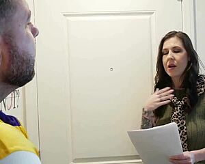 annoying neighbor rides cowgirl while hubby is away