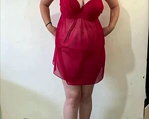 strip teasing for boyfriend while husband works