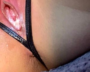 Intensely playing with dildo after cleaning, pure ecstasy unleashed