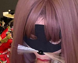 Japanese slut in kimono gets fierce ass fuck and creampie.