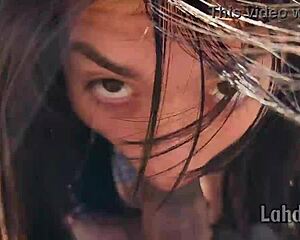 She swallows semen outdoors guess the place