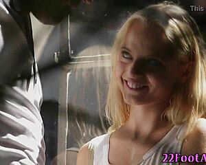 Blonde Gets Soles Cumshot