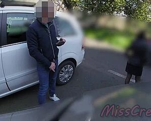 Dick Flash On Street Blowjob And Cum In Mouth With Bystanders Close.