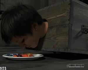 Tossed Up Girl Is Punished In The Garage