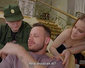 hunt4k ex-military cuckold surrenders her pussy to flexible teen