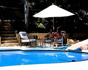 emma haize at poolside in huge cock pov scene