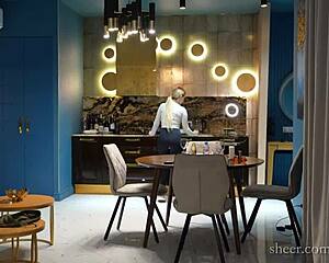 sexy housekeeper serves boss with tight anal 😈