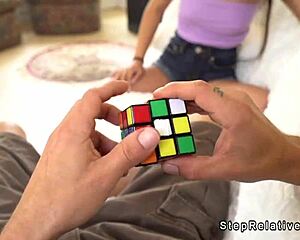 Big cock guy pounds asian stepsister in doggystyle 😈