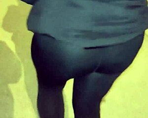 Mature big ass in see-through leggings!