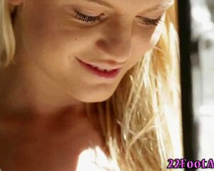 Blonde Gets Soles Cumshot