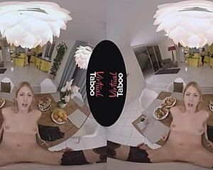 Virtual taboo stepsisters brunch turns into something naughty