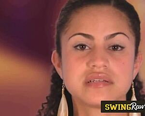 Sexy naked swingers swap with softcore massages.