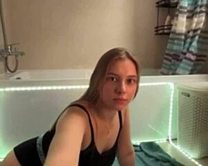 Masturbating while stepbrother uses the computer