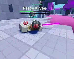 Follando a putas al azar en un cumbat game roblox condo