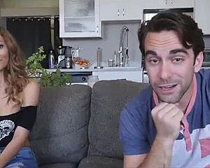 Long hair model gets brutal threesome punishment and hardcore fucking in the flat.