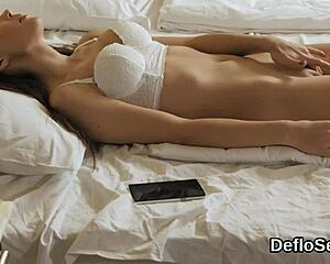 Ardent teen 18+ie finger fucks soft vagina until she is cumming