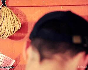 Phony sheriff fucks bound students