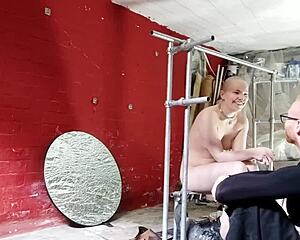 Bound In Metal Begging To Cum