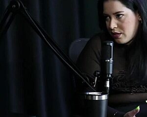 i'm watchin pri melancia tease her huge tits n show her ass on the preliminares podcast with bia hot on sheer red