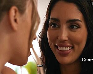 was this what you dreamed of watching blonde lesbian roommate porn - vanessa sky and anna claire clouds