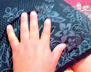 Stepson massages his young 18+ unsatisfied stepmother, whispering This will help, and they end up fucking hard passionately.