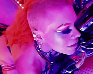 hot goth sluts with big tits lick oiled pussies in shower sex tape