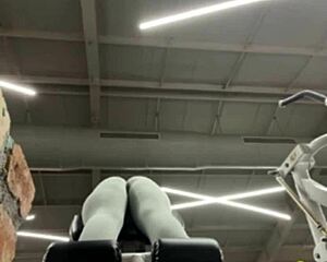 crazy young amateurs fuck hard in public gym