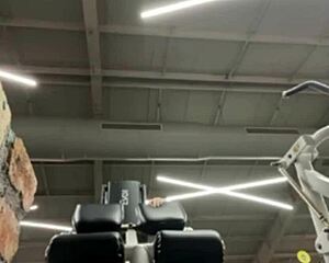 crazy young amateurs fuck hard in public gym