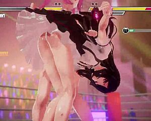 Lesbian Lovers Battle Passionately