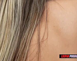 morena from cuzinho lindo gives blowjob and takes cum