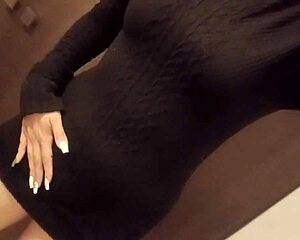 argentinian secretary fingers perfect latina pussy in miniskirt upskirt tease