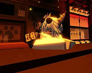 shark girl feels so good furry rubbing herself wild in roblox fun