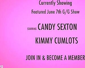 Watch Candy Sexton and Kimmy Cumlots squirt with strapons in brunette redhead lesbian play