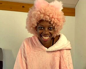 why does this skinny black babe crave white daddy's monster cock anal creampie?