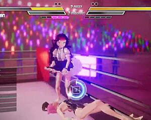 Lesbian Lovers Battle Passionately