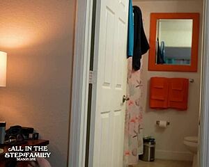 stepmom's bikini got me horny she helped me cum!