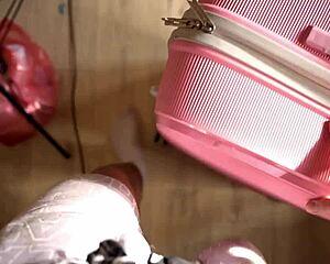 Business trip ruined when legging slut rips clothes for suitcase fuck before i leave her behind