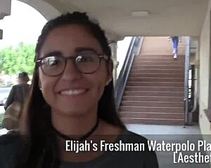 Freshman shows off her pretty feet closeup