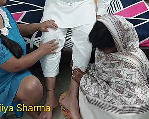 so the stepmom corners her stepson and shows him exactly how to slide into step sister's tight pussy right there in the bedroom