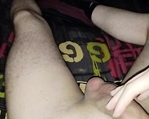 Exhausted girl can't resist fingering her horny pussy alone at night